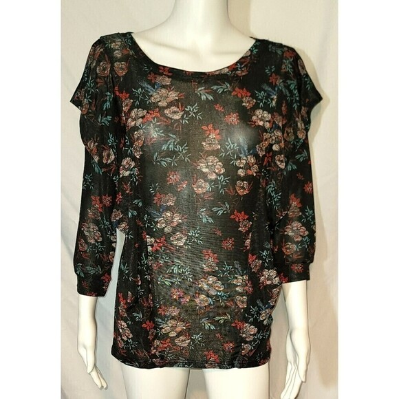 Free People Tops - Free People Floral Dock Street Top Stretch Ruffle - Size SP